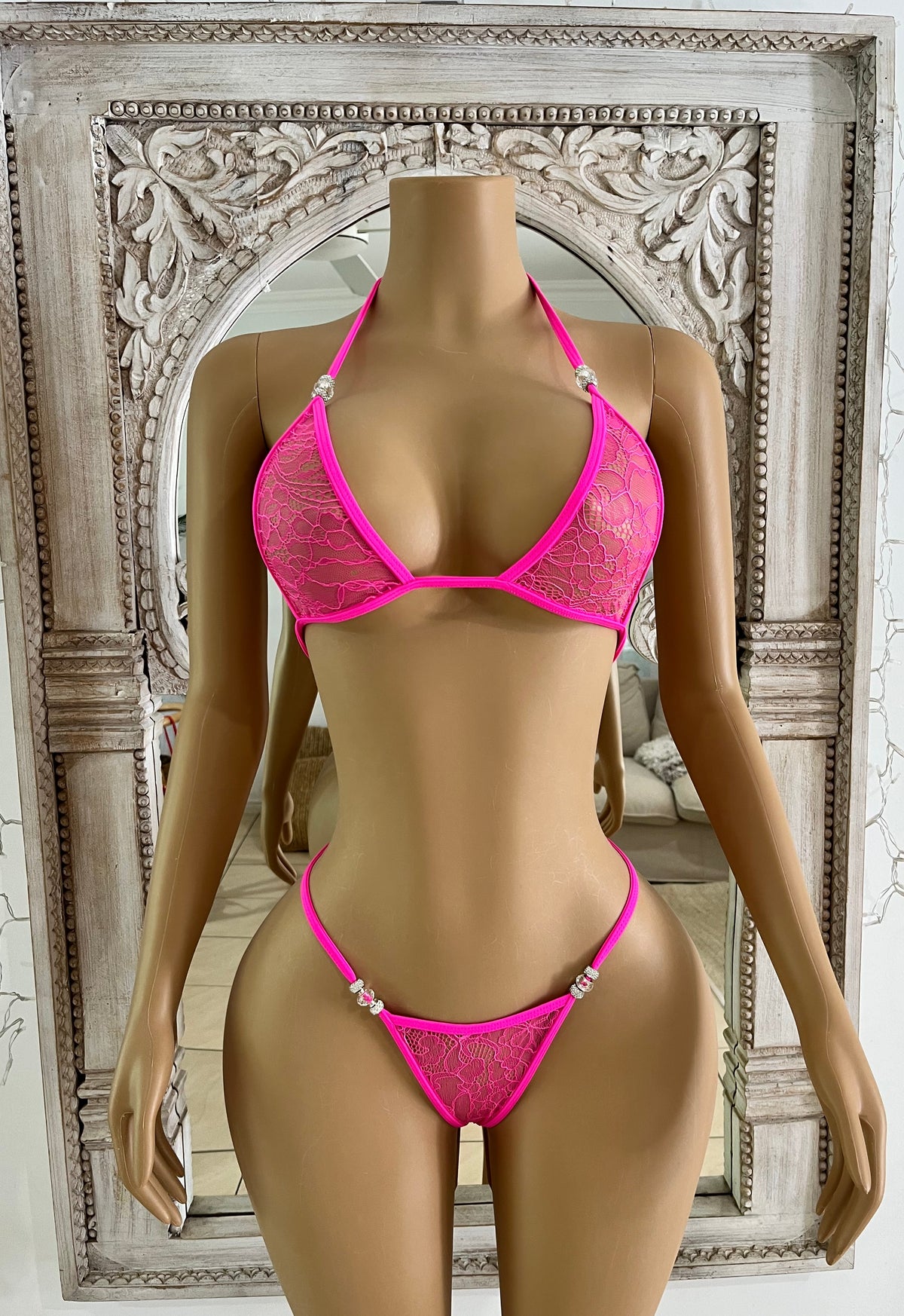 Pink Lace crystal Jewel Set