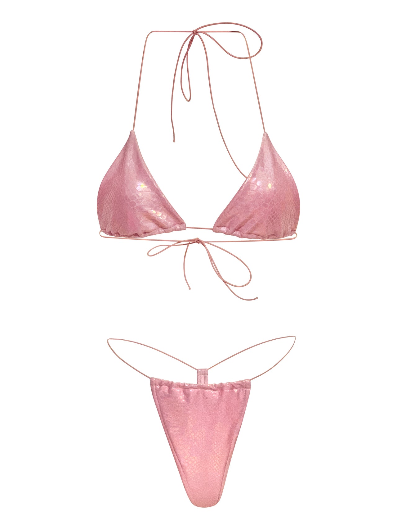 Pink Snake Malibu Bikini Set