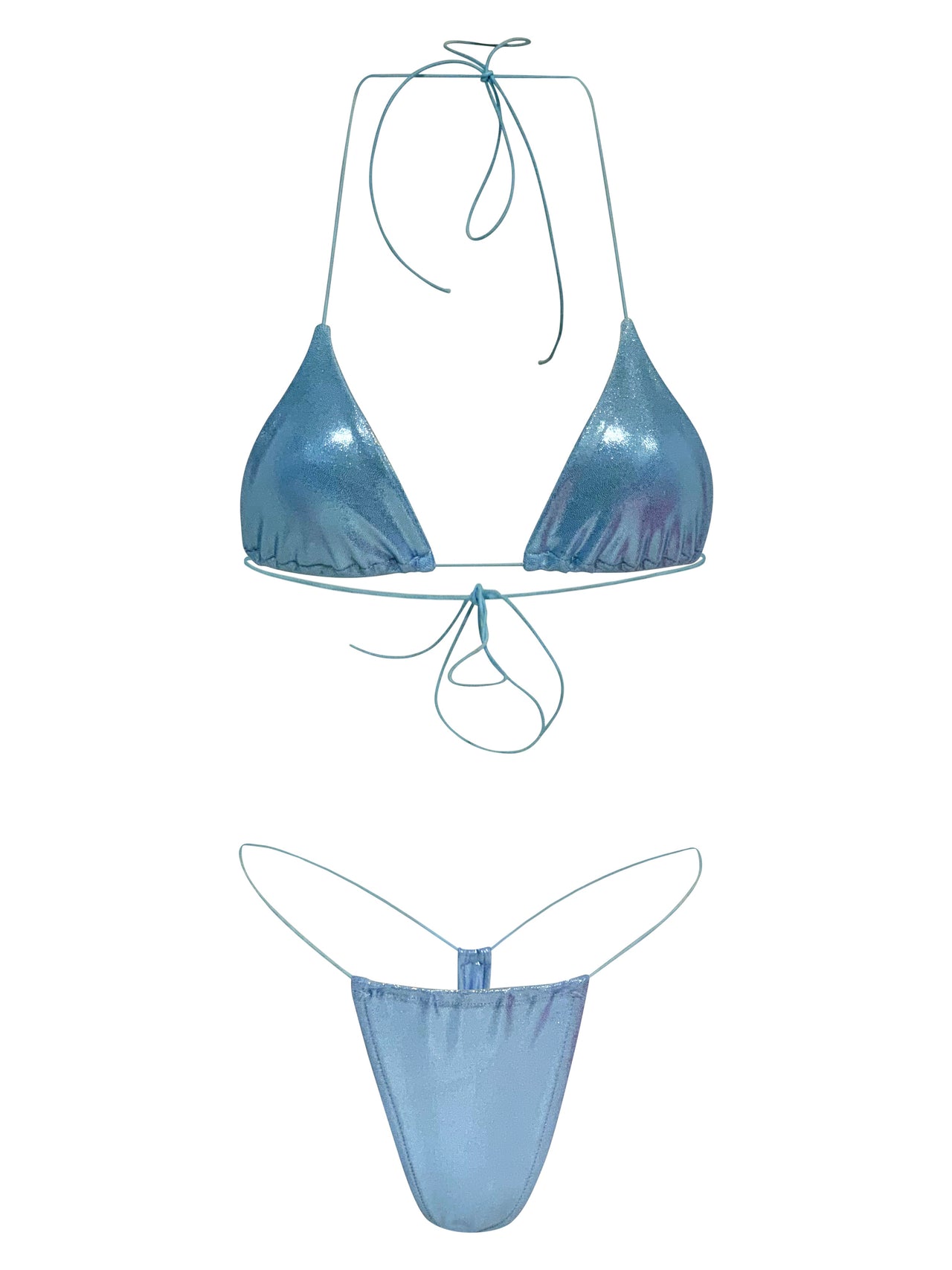 Light Blue Shine Malibu Bikini Set
