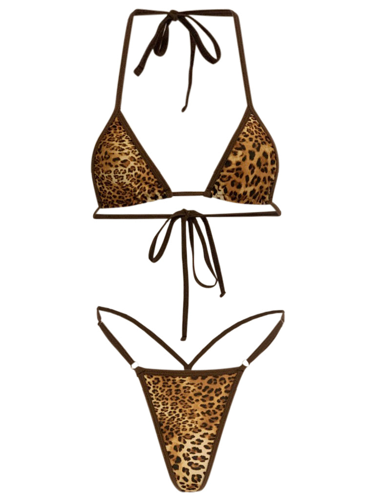 Leopard Thong Set