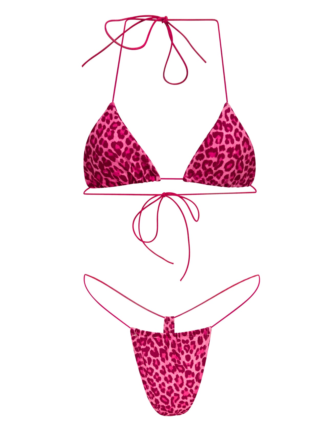 Pink Leopard Malibu Bikini Set