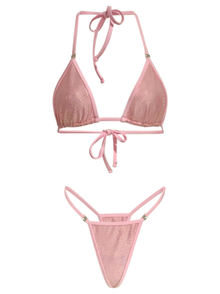 Pink Snake Holographic Set