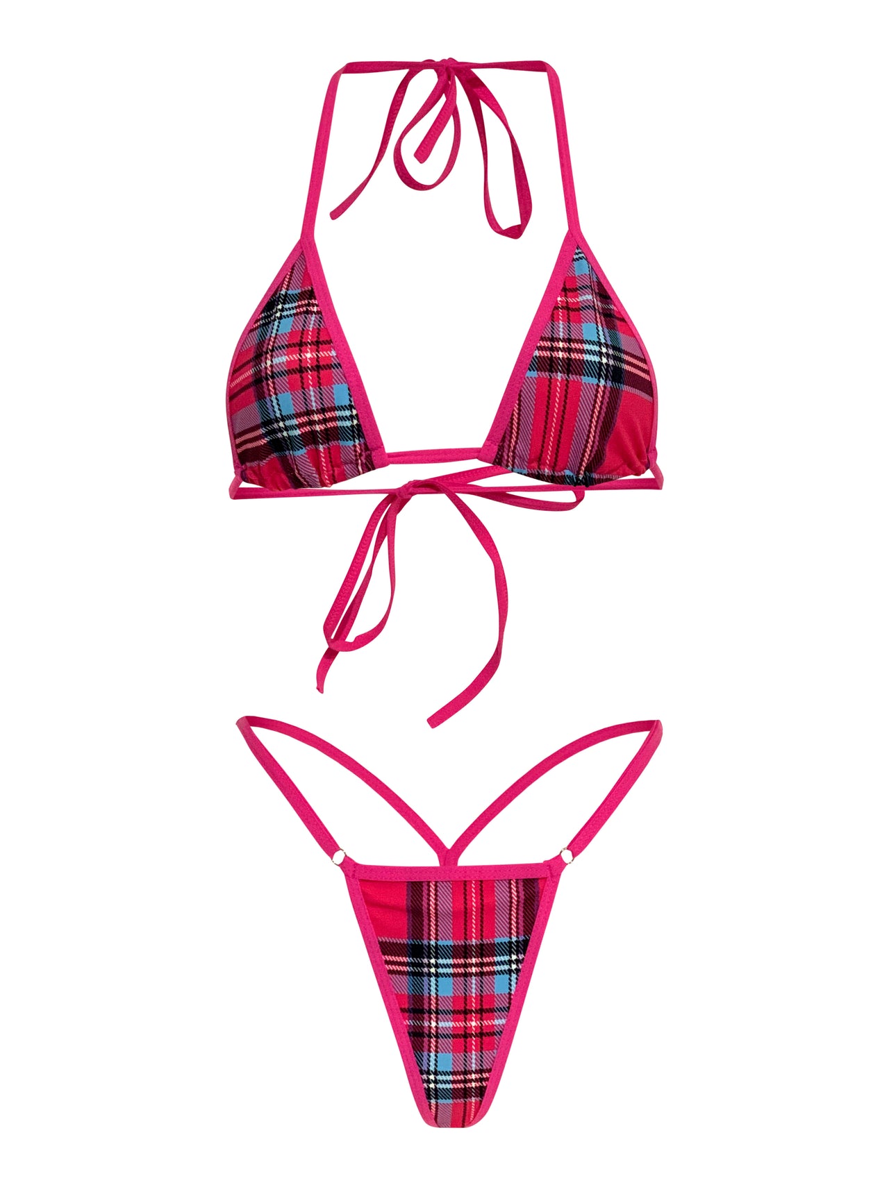 Plaid Thong Set